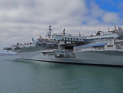 USS Midway in San Diego Harbor
